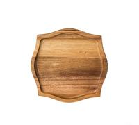 Trayne Bandeja de madera, plato de madera natural para aperitivos, postres, aperitivos con diseño rústico, 20 x 20 cm y 25 x 25 cm