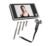 Trayne Cámara digital inalámbrica del visor de la puerta de la mirilla de la pantalla LCD de 3.5 pulgadas, 720P HD Gran Angular Seguridad Timbre Electrónico Plástico