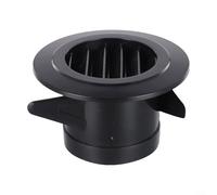 Trayne Cubierta redonda de rejilla de ventilación, difusor de montaje en pared y techo ABS negro para un flujo de aire eficiente, diseño desmontable, 75 mm/100 mm/150 mm/200 mm (75 mm)