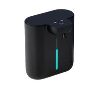 Trayne Dispensador automático de jabón de espuma, montado en la pared, dispensador de jabón manos libres de 500 ml con niveles de espuma ajustables para baño (gel negro)