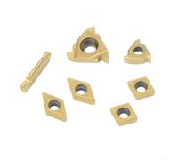 Trayne Kit de insertos de carburo cementado de 7 piezas - CCMT060204, DCMT070204, 11IR, 16ER, MGMN200 - Mecanizado de acero y acero inoxidable