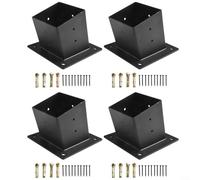 Trayne Kit de pérgola, kit de soporte de pérgola de techo inclinado, kit de soporte de extensión de montaje en pared para pérgolas, pérgola al aire libre de cabaña de troncos (4 piezas)