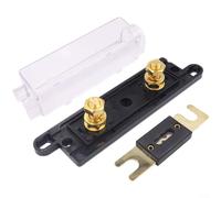 Trayne Kit de portafusibles de audio para automóvil de 50 A, 60 A, 80 A, para inversores de radio automotriz, fusibles y eslabones de aleación de zinc de 4 piezas con carcasa de policarbonato (80 A)