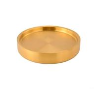 Trayne Placa de sashimi de acero inoxidable 304 engrosada con aislamiento térmico, para presentación de sushi, salmón y mariscos (dorado-24CM)