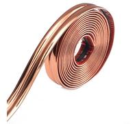 Trayne Tiras de decoración de pared, 2 cm x 5 m, borde de esquina de PVC con respaldo, tira de costura de acabado brillante para paredes, espejos y bordes de muebles (oro rosa)