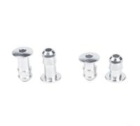 Trayneel 860200525 Kit de remaches de mango de esquí para esquí Doo Skis Remaches de repuesto de metal Instalación de fijación segura Manija de esquí de moto de nieve Piezas de reparación de 4 piezas