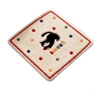 Trayneel Almohadilla de asiento suave gruesa con diseño antideslizante y material de lana de cordero de imitación de felpa lavable para silla de oficina, sofá o taburete que proporciona calidez cómoda