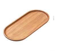 Trayneel Bandeja rectangular de madera de nogal para aperitivos, base plana minimalista moderna resistente a los arañazos para aperitivos de té o frutas secas, 30 x 12 x 1,2 cm (C)