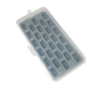 Trayneel Caja de almacenamiento de plástico transparente para 28 bobinas e hilos, a prueba de polvo, resistente a los arañazos, portátil (gris)