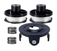 Trayneel Carretes de repuesto para cortacésped, 2 unidades con cubierta de bobina y resortes, 16 mm, diámetro de rosca, 6 m de longitud, para 18 V DUR181 DUR181Z DUR181RF Electro