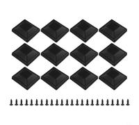 Trayneel Cubierta de poste de valla de madera de 4 x 4 pulgadas, tapa de plástico con tornillos para valla de madera al aire libre y protección de cubierta, impermeable, antigrietas, material de