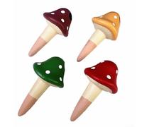 Trayneel Espigas de riego de terracota de hongos, dispositivos automáticos de riego de plantas para plantas en macetas e interiores, estacas de autorriego, paquete de 4