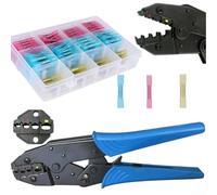 Trayneel Juego de 200 conectores de alambre termorretráctiles, impermeables, aislados, de cobre, para reparación eléctrica, compatible con rango de cable de 0,5 a 6 mm², alta corriente 19 A (B)