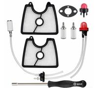 Trayneel Kit de línea de combustible con juego de filtro de aire y herramienta de ajuste de carburador para soplador de hojas 125B 125BX 125BVX modelos piezas de repuesto completas