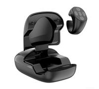 Trayneel Mando a distancia inalámbrico con anillo de desplazamiento y soporte de teléfono para dispositivos iPhone, página de vídeo corta, 12,5 x 8,5 x 3,6 cm, plástico, color negro