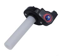 Trayneel Mango del acelerador de giro rápido de aleación de aluminio para motocicleta, ciclomotor, scooter, accesorio de manillar de dirección en rojo, azul y dorado, compatible con Fit (rojo)