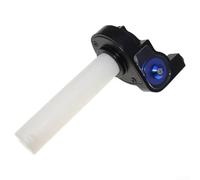 Trayneel Mango del acelerador de giro rápido de aleación de aluminio para motocicleta, ciclomotor, scooter, accesorio para manillar de dirección en rojo, azul y dorado, compatible con Fit (azul)