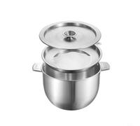 Trayneel Olla de filtro de aceite de sopa de acero inoxidable con tapa, tanque de manteca de cerdo, colador de aceite, cuenco para aceite de oliva casero, aceite de coco y almacenamiento de grasa de