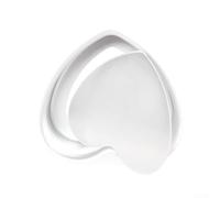 Trayneel Pastel de aluminio sin forma de corazón con fondo extraíble para horno y microondas de 6 pulgadas