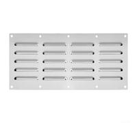 Trayneel Placa de ventilación de acero inoxidable para accesorios de barbacoa, hogueras y cocinas al aire libre, 13.5 x 5.25 pulgadas, color plateado, compatible con chimeneas de mampostería y áreas