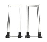 Trayneel Soporte de panel solar portátil ajustable de acero inoxidable, soporte plegable para camping, senderismo, uso al aire libre, marco de acero al carbono estable, paquete de dos unidades, fácil