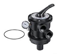 Trayneel Válvula multipuerto de montaje superior de repuesto para filtros de arena Hayward SP0714T XL y Pro VL Series con conexiones de fontanería de 1 5 pulgadas para SandMaster