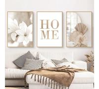 Trayosin Juego de 3 pósteres modernos y bohemios de hierba de la pampa, decoración de pared para sala de estar y dormitorio, arte sin marco, beige, arte sin marco, impresión artística (E, 40 x 50 cm)