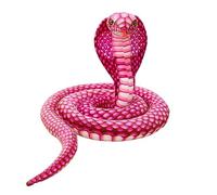 Trayosin Peluche de serpiente gigante - Serpiente de peluche realista, gran peluche, rosa, 80 cm - regalo para cumpleaños, fiestas, accesorios para broma