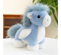 Trayosin Peluche de unicornio, 25/35 cm, unicornio suave, cojín de peluche, para niños, niñas, regalo (25 cm, azul)