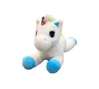 Trayosin Peluche de unicornio de 40/60 cm de alto, muy suave, con unicornio, para niños, niñas, regalo (blanco y azul, 40 cm)