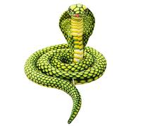 Trayosin Peluche gigante serpiente peluche grande animal peluche serpiente de peluche realista juguete regalo para cumpleaños fiesta prank accesorios de escena (verde, 80 cm)