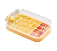 Trays, Silicone Ice Molds, Freezer Iced Maker, 28 Grid Easy Release Design with Bin for Drinks for Kitchen, Fridge, Home, Party, Cocktail, Tea, Coffee, Beer, 9.02x5.39x2.64 Inches
