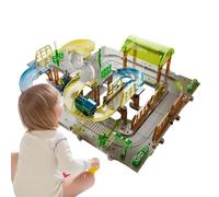 Traza De Tren Eléctrico Juego para Niños: Train Train con Trenes Y Pistas Magnéticas, Locomotora con Batería con Vapor, Sonido Y Luz, Ciencia, Tecnología, Ingeniería Matemáticas para Los Jugue