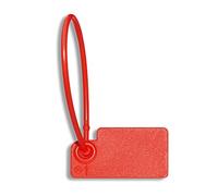 Trazado con número de sello a prueba de manipulaci 100 etiquetas colgantes desechables de plástico multicolor de 160 mm con logotipo for ropa y zapatos(Red)