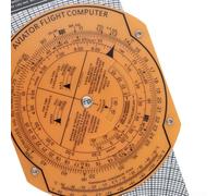 Trazador de aviación con rotación de 360 grados y regla deslizante, ABS transparente diseñado para mayor durabilidad y visibilidad clara del mapa (A)