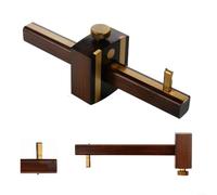 Trazador de mortaja de ébano resistente con corredera de latón para un rendimiento fiable en tareas tradicionales de carpintería (C)