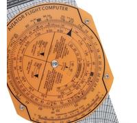 Trazador transparente de la navegación de la aviación para la planificación precisa de la ruta con la regla de diapositiva giratoria de 360 grados (A)