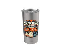 Trazando mi camino a través del caos Funny Nurse Design Nursing Vaso térmico de acero inoxidable de doble pared