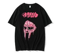 Trconk Camisetas MF Doom Gráfico Camisetas Streetwear Hombre Mujer Puro Algodón Camisetas Sueltas Hip Hop Camisetas Manga Corta XXS~3XL-Black||XXS