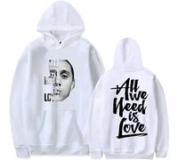 Trconk Canserbero All We Need Is Love Merch Sudadera con Capucha Unisex Impresas Manga Larga Pullover Sudaderas Moda Casual Hoodies para Hombres Mujeres XS~4XL-Black||XS