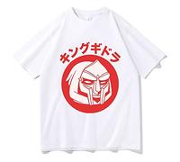 Trconk Moda Camiseta MF Doom Camiseta Manga Corta Hombre Mujer Algodón Adultos Casual Camiseta Neutro Suelta Algodón Camiseta Manga Corta Tops-Black||XXS
