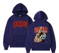 Trconk Rapero MF Doom Impreso Sudadera con Capucha Hip Hop Streetwear Hombre Mujer Sudadera Casual Jersey Sudadera Unisex Manga Larga Tops-Black||XS