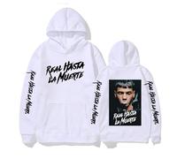 Trconk Rapper Anuel AA Casual Suelto Jersey Sudadera con Capucha Hip Hop Sudadera Hombre Mujer Moda Oversized Manga Larga Top Ropa De Calle-Black||XXS