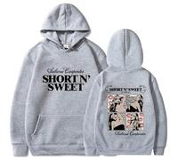 Trconk Sabrina Carpenter Merch Sudadera con Capucha Hombre Mujer Estampada Moda Manga Larga Jersey Hoodie Unisex Oversize Sudadera XS~4XL-Grey||l