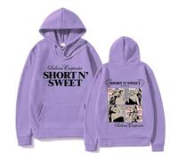 Trconk Sabrina Carpenter Merch Sudadera con Capucha Hombre Mujer Estampada Moda Manga Larga Jersey Hoodie Unisex Oversize Sudadera XS~4XL-Purple||4X_l