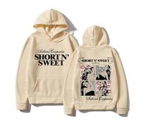 Trconk Sabrina Carpenter Merch Sudadera con Capucha Hombre Mujer Estampada Moda Manga Larga Jersey Hoodie Unisex Oversize Sudadera XS~4XL-Khaki||m