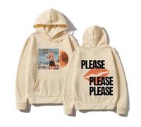 Trconk Sabrina Carpenter Sudadera con Capucha Estampada Moda Mangas Largas Hoodie Oversize Streetwear Jersey Sudadera para Hombre Mujer XS~4XL-Khaki||m