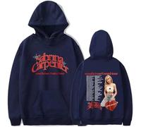 Trconk Sabrina Carpenter Sudadera con Capucha Unisex Impreso De Manga Larga Pullover Tops Casual Sudadera Moda Oversized Hoodies para Hombres Mujeres XXS-4XL-Black||XXS