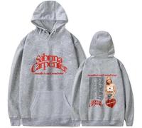 Trconk Sabrina Carpenter Sudadera con Capucha Unisex Impreso De Manga Larga Pullover Tops Casual Sudadera Moda Oversized Hoodies para Hombres Mujeres XXS-4XL-Black||XXS