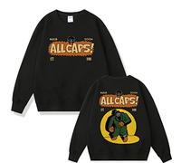 Trconk Sudadera MF Doom Doble Sided Imprimir Sudaderas con Capucha Calle Moda Casual Ropa Deportiva Hombre Mujer Hip Hop Manga Larga Jersey XXS~3XL-Black||XXS